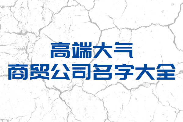 高端大气商贸公司名字大全